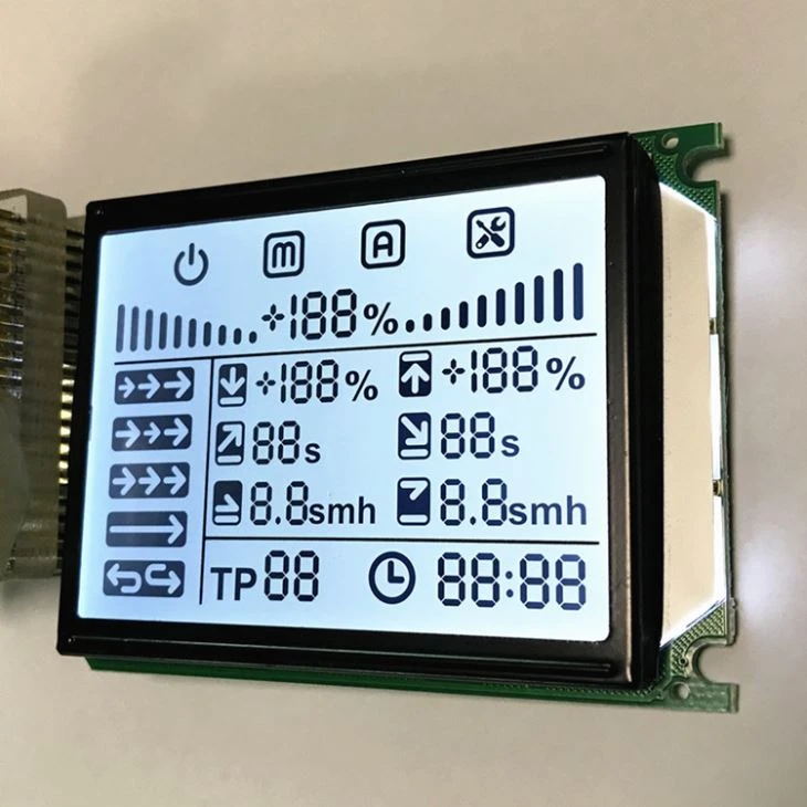 Segment diġitali LCD Iswed Fuq abjad