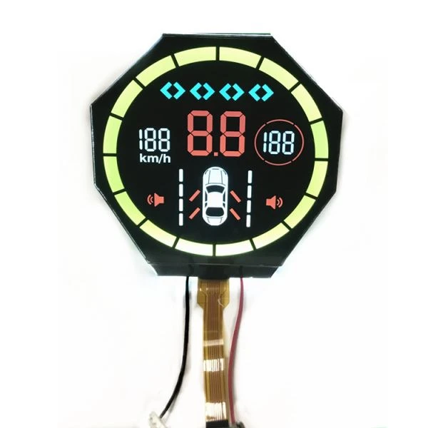 Wiri tal-LCD Tond Is-Segment Iswed Bil-Backlight