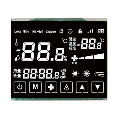 VA Custom Monochrome Negative Segment COB LCD Display